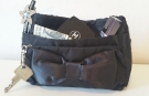 Pochette Noeud Satin Noir Tintamar